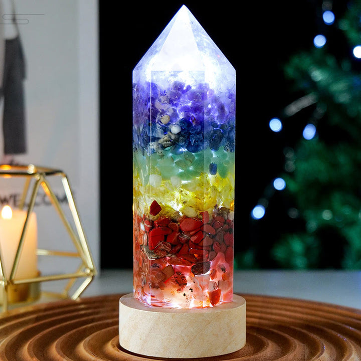 Olivenorma Natural Chakra Rose Quartz Crystal Lamp - image 0