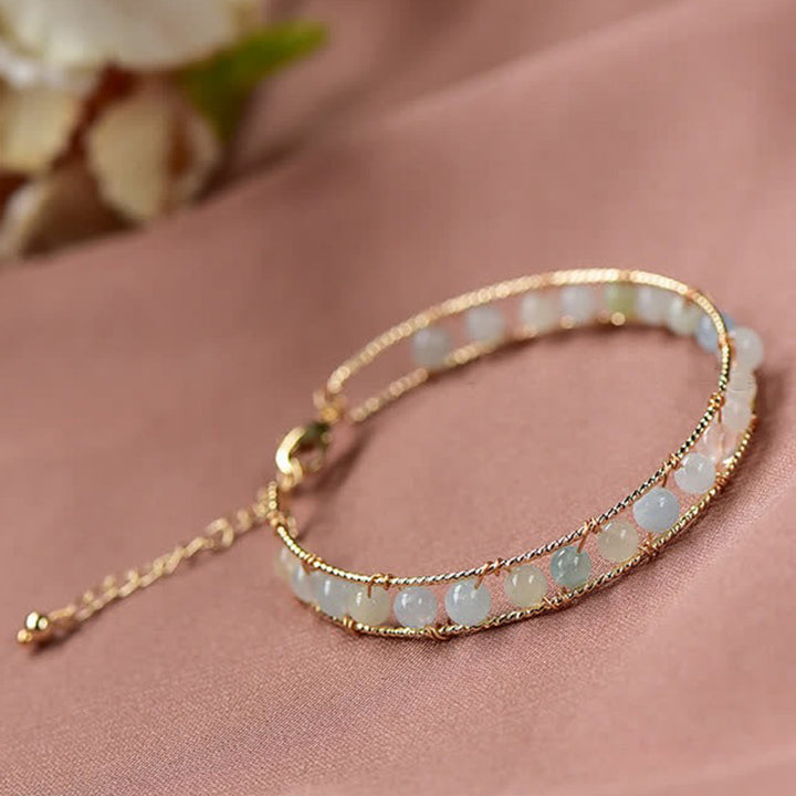 Narural Morganite Gemstone Bracelet - image 1