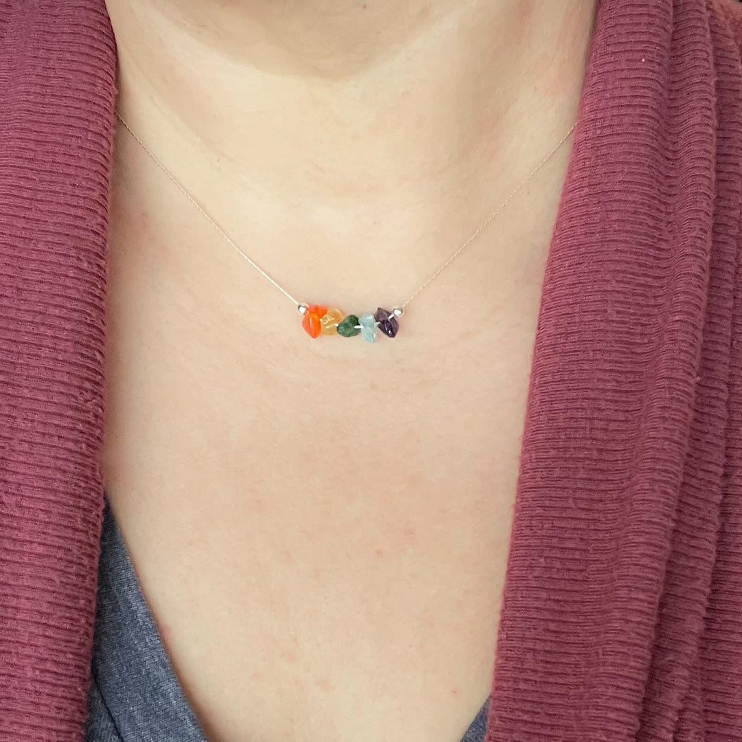 Olivenorma Natural Stone Zodiac Sign Choker Necklace - image 1