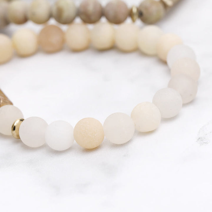 Olivenorma Natural Gemstone Sister Engraving Bracelet - image 10