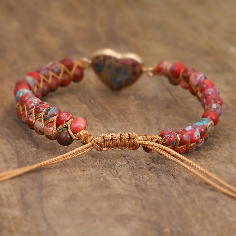Olivenorma Red Emperor Stone Heart Bracelet - image 2