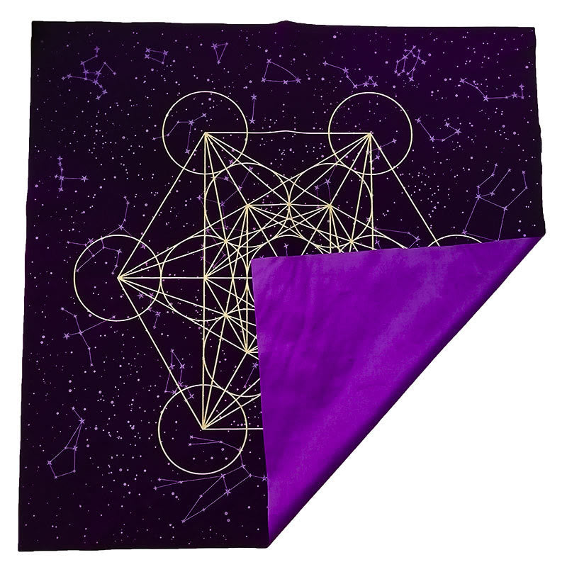 Olivenorma Metatrone's Cub Crystal Grid Tablecloth Tapestry - image 2