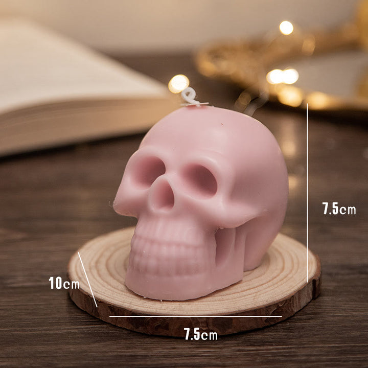 Olivenorma Multicolor Skull Scented Candle - Pink & White Peach Oolong - image 2