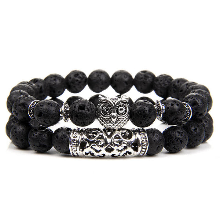 Olivenorma Owl Natural Crystal Beads Bracelet - Lava Stone - image 13