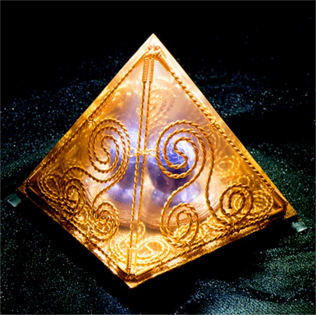 Olivenorma Triple Helix Cube - Ancient Egyptian Totem Amethyst Orgone Pyramid - image 2