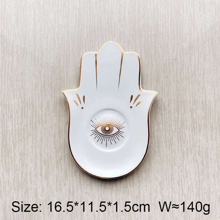 Olivenorma Hamsa Small Tray Evil Eye Jewelry Plate Coaster - image 2
