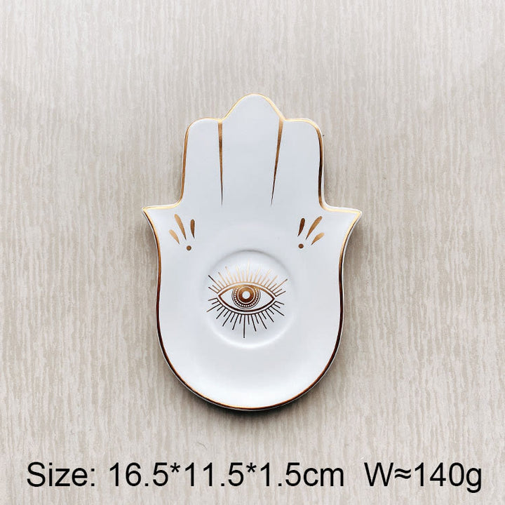 Olivenorma Hamsa Small Tray Evil Eye Jewelry Plate Coaster - image 2