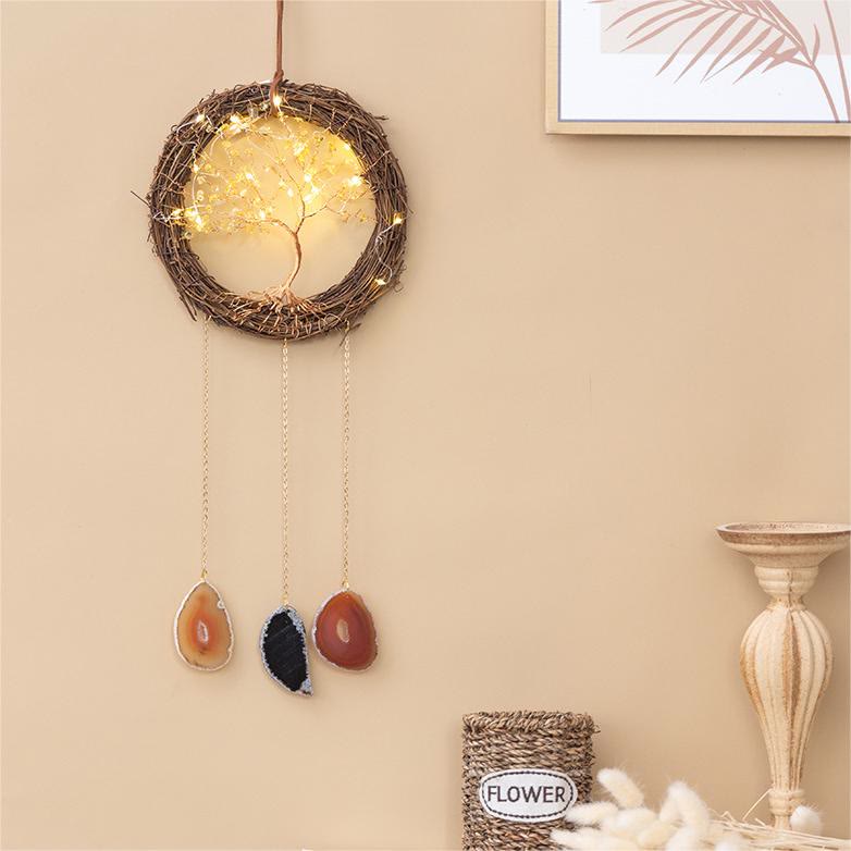 Olivenorma Agate Pendant Tree Vine Tree of Life Ornament - image 2