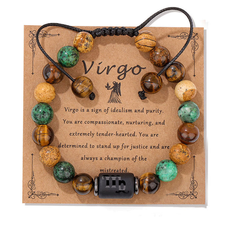 Olivenorma Natural Stone Zodiac Handwoven Bracelet - Virgo - image 7