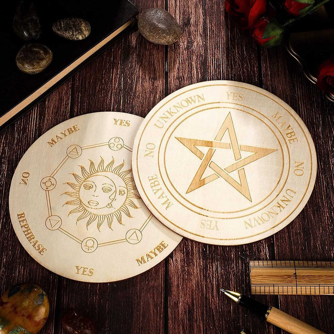 Olivenorma Meditation Wooden Sign Mysterious Witch Altar Ornamet - image 5
