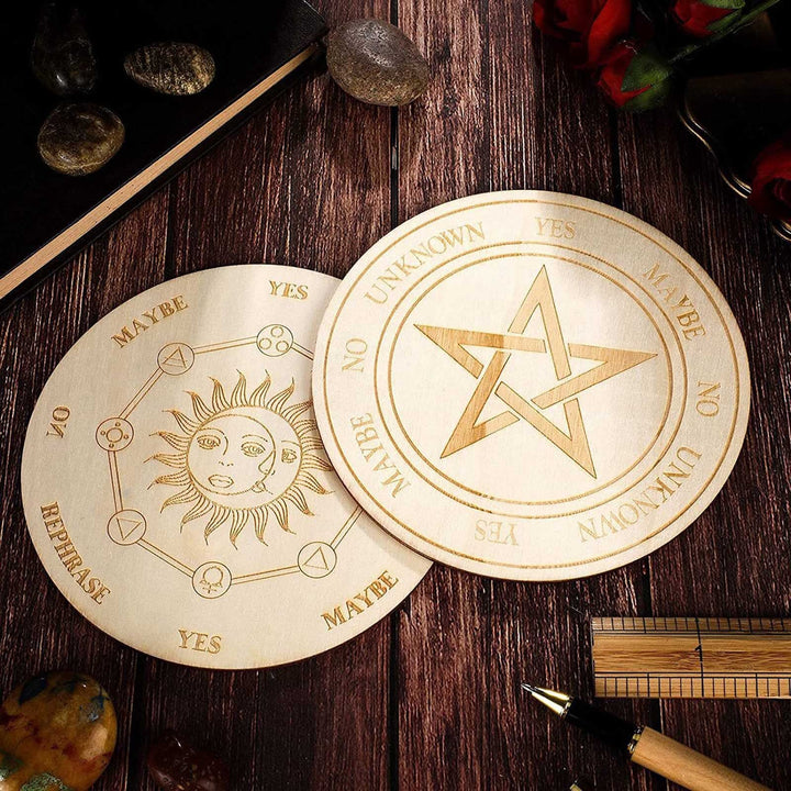 Olivenorma Meditation Wooden Sign Mysterious Witch Altar Ornamet - image 5