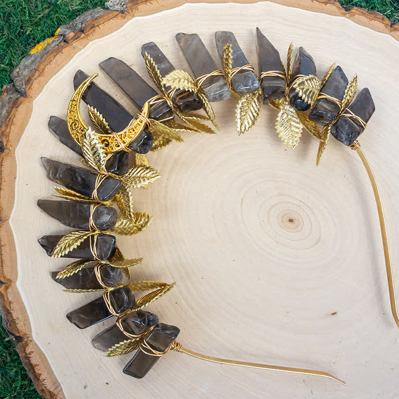 Olivenorma Smoky Quartz Witch Crystal Crown - image 9