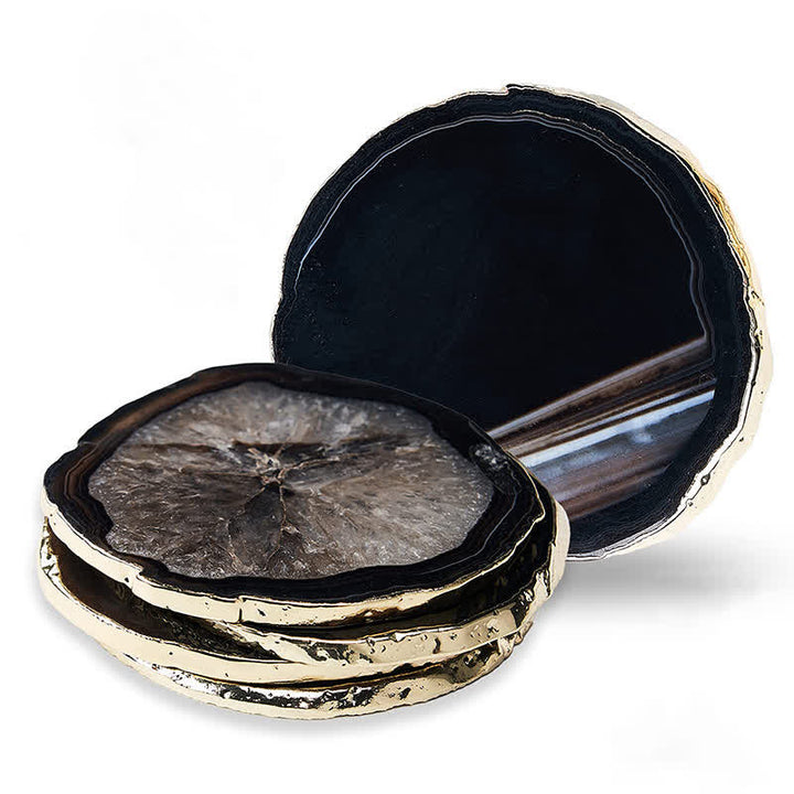 Olivenorma Blue Agate Coaster Gemstone Decoration - image 21