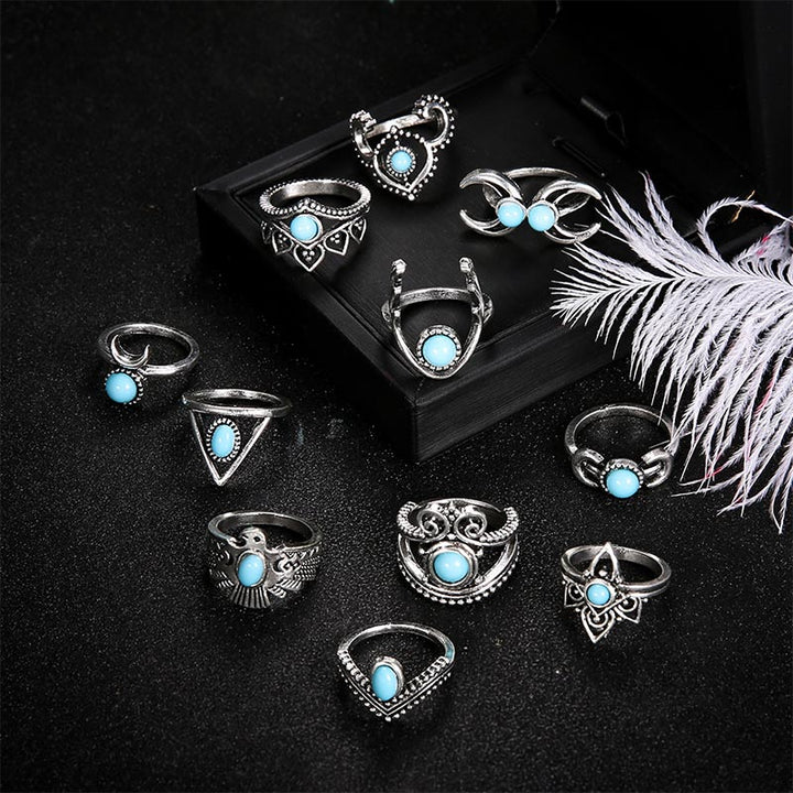 Turquoise Ring Set - image 2