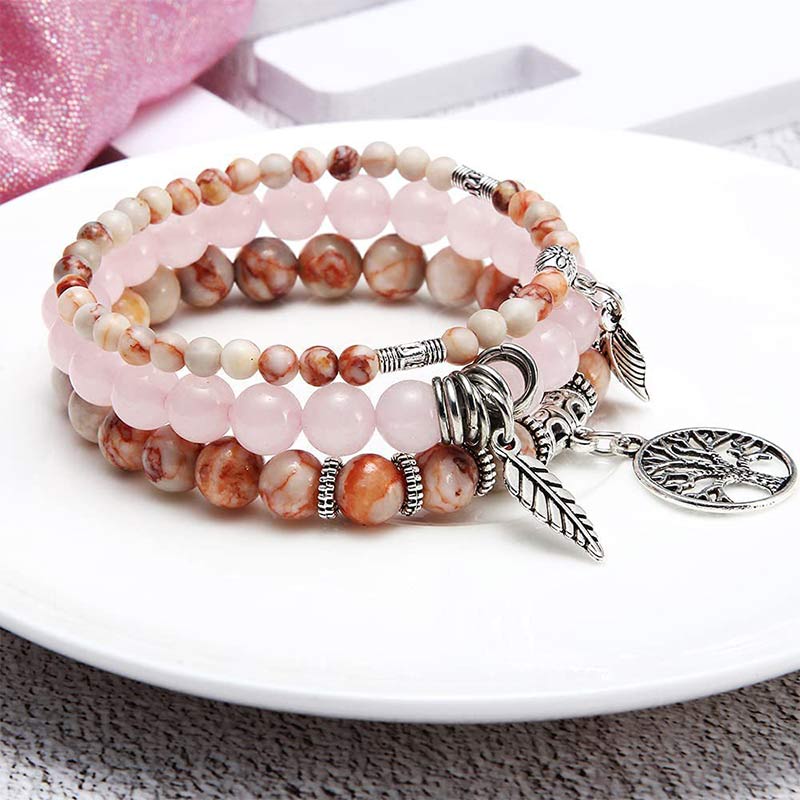  Olivenorma Tree Of Life Rose Quartz Bracelet - image 1