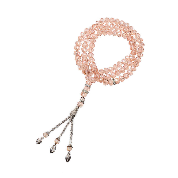Olivenorma 99 Prayer 8cm Beads Muslim Rosary Bracelet - Pink - image 2