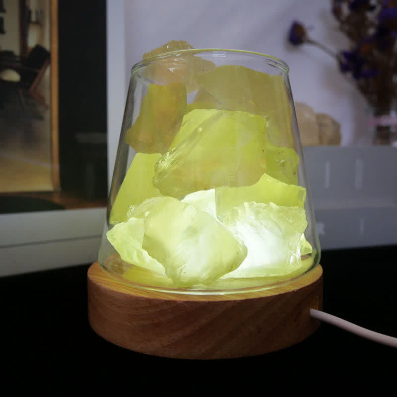 Olivenorma Goblet of Fire Shape Crystal Or Himalayan Pink Salt Lamp - Citrine - image 20