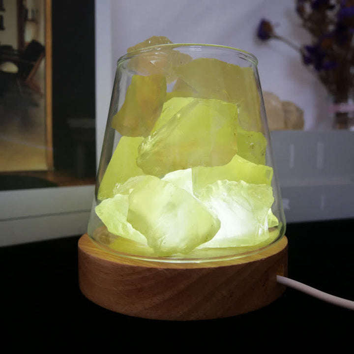 Olivenorma Goblet of Fire Shape Crystal Or Himalayan Pink Salt Lamp - Citrine - image 20