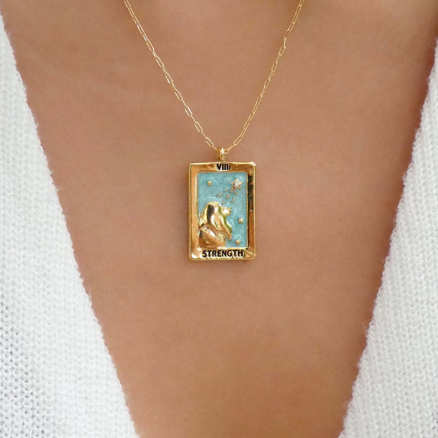 Olivenorma Vintage Tarot Card Square Pendant Titanium Steel Necklace - image 4