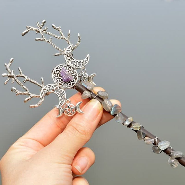 Olivenorma Natural Fairy Moon With Feather Crystal Wands - image 1