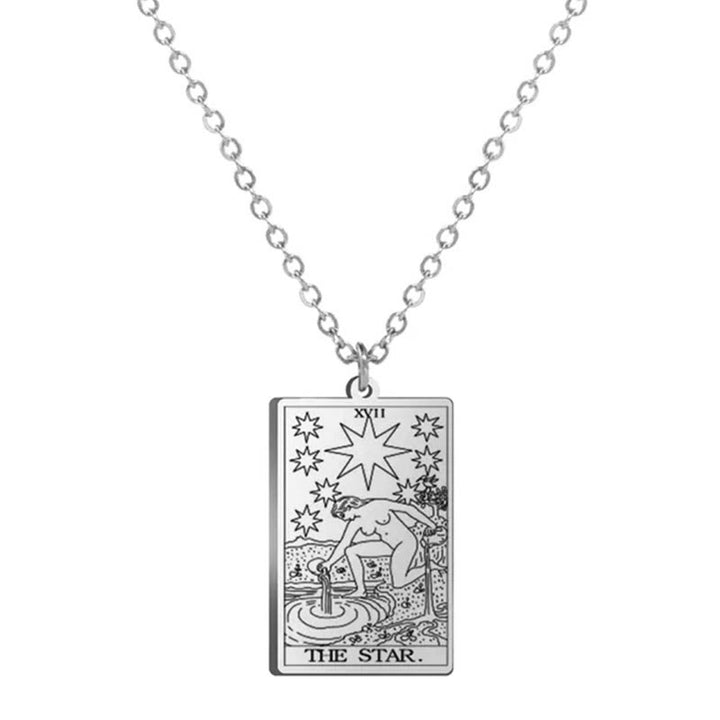 Olivenorma Stainless Steel Tarot Necklaces - THE STAR - image 8
