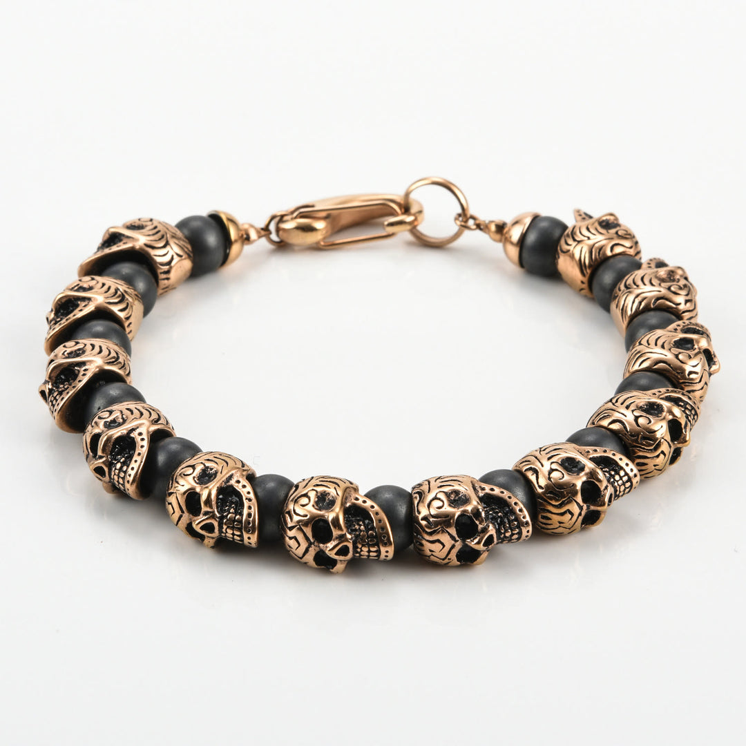 Olivenorma Natural Tiger Eye Handmade Stainless Steel Bracelet - Rose Gold&Hematite - image 32