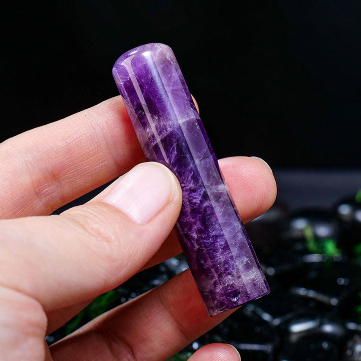 Olivenorma Natural Chakra Crystal Cylinder Ornament Gemstone Decoration - image 8