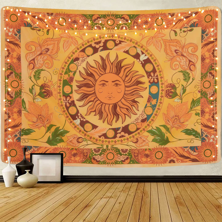 Olivenorma Burning Sun Flower Vines Floral Tapestry - image 2