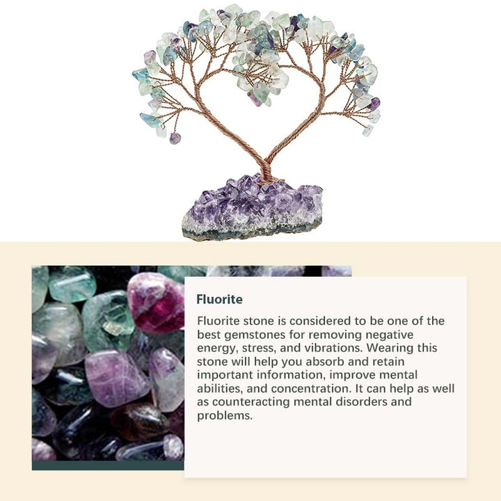 Natural Crystal Stone Love Feng Shui Tree - Fluorite - image 8