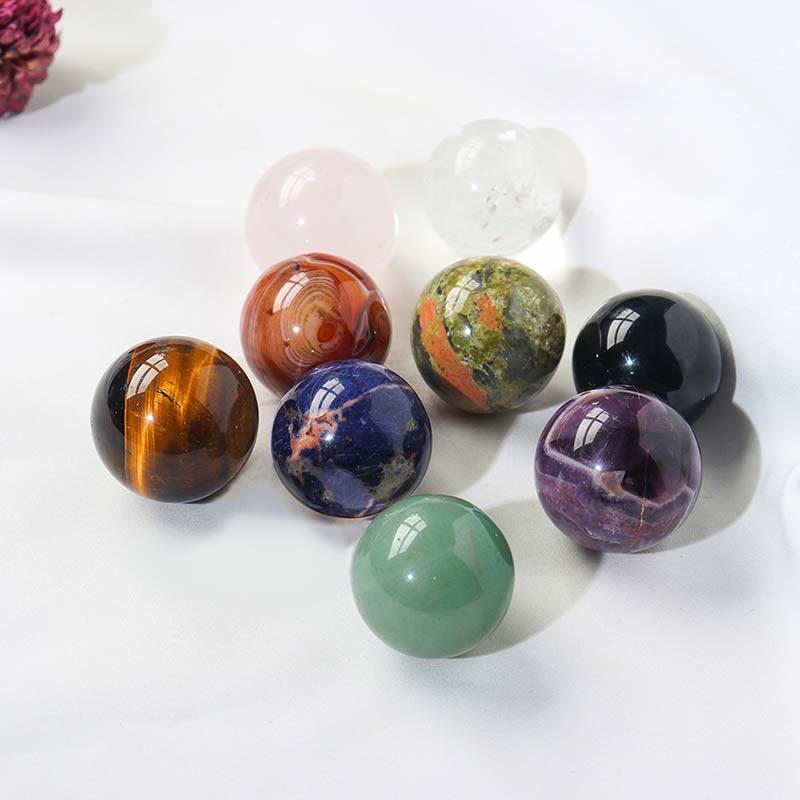 Olivenorma 9pcs Natural Crystal Balls Gemstone Crystal Set - image 20