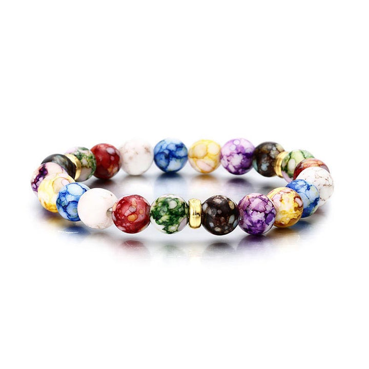 Colorful Agate Stone Seven Chakra Yoga Bracelet - image 2