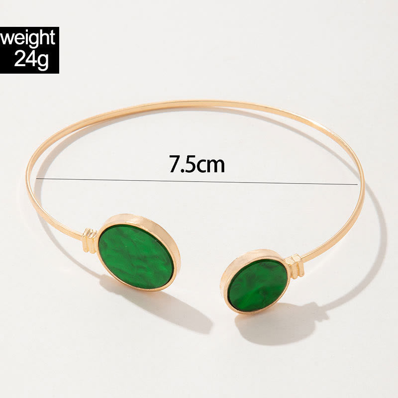 Olivenorma Natural Stone Alloy Five Piece Open Bracelet Set - image 21