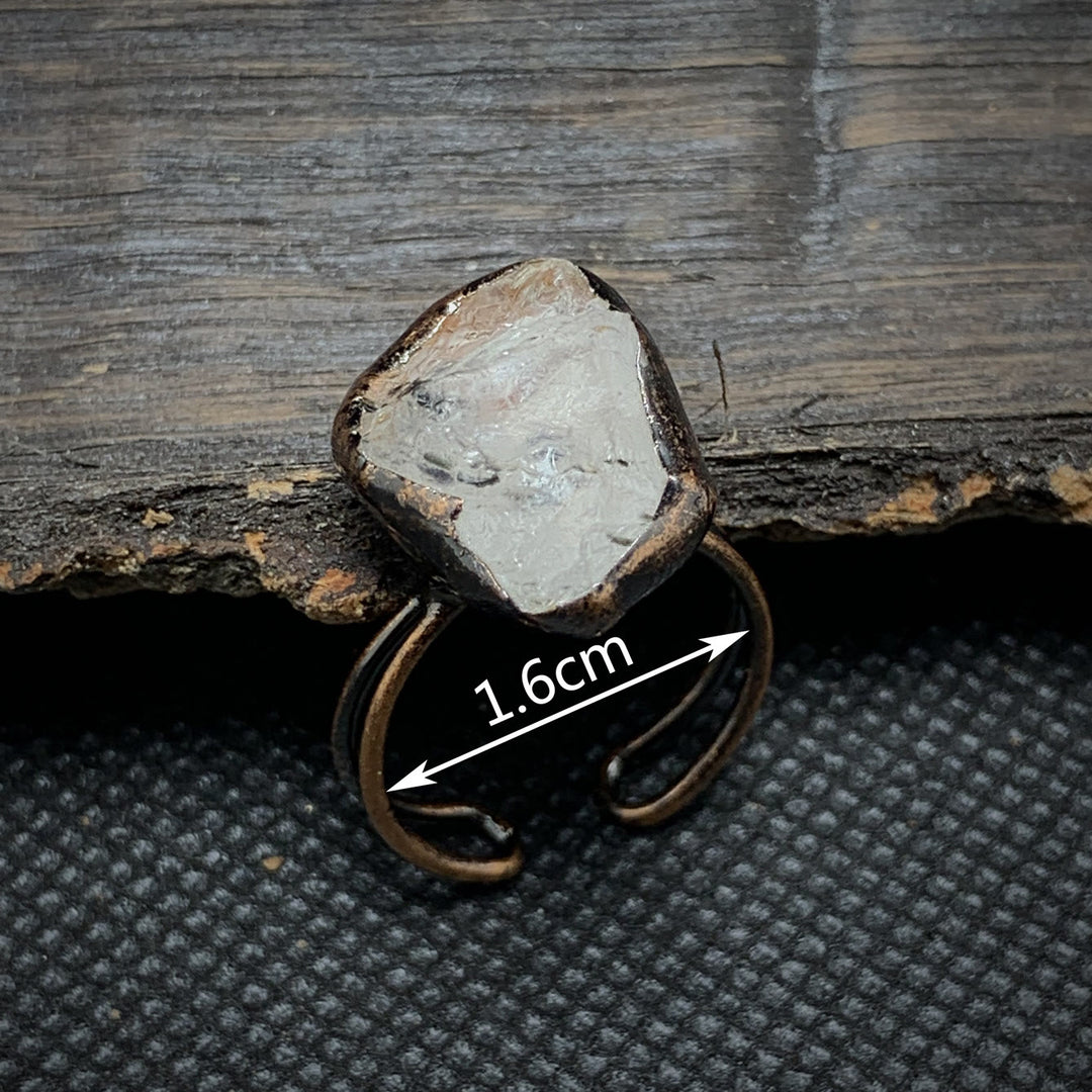 Olivenorma Natural Irregular Raw Stone Twelve Birthstone Adjustable Ring - image 25