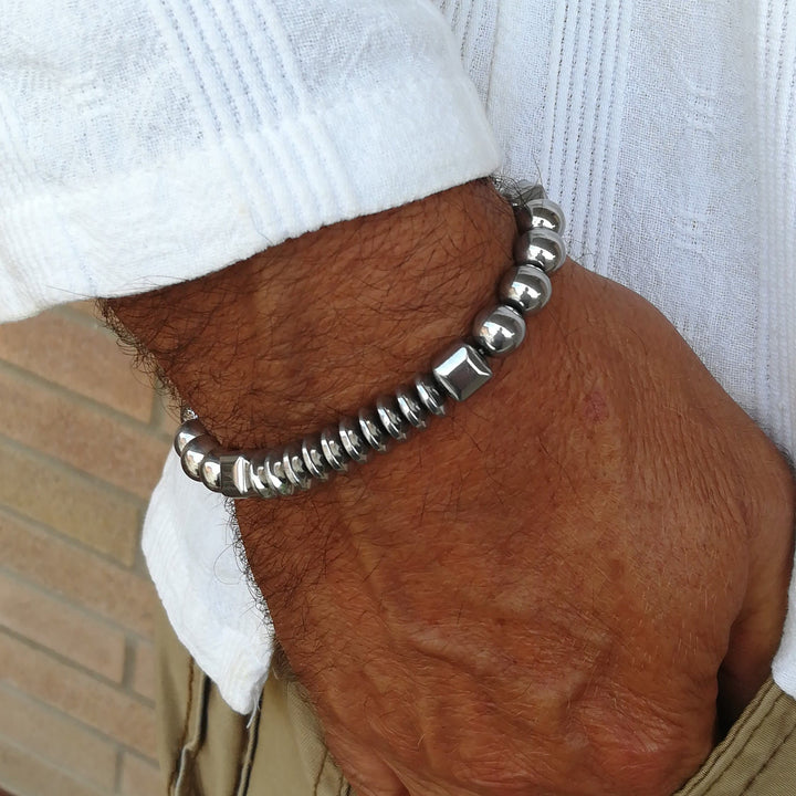 Olivenorma Mens Stacking Gemstone Set Bracelet - image 4