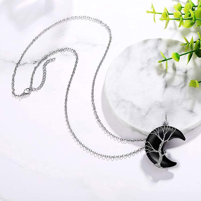 Olivenorma Natural Crystal Moon Necklace - image 14