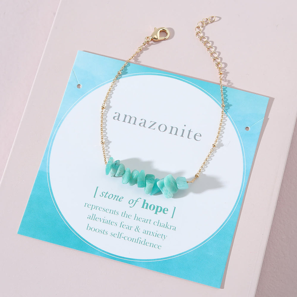 Olivenorma Amazonite Rubble Star Charm Bracelet - image 1