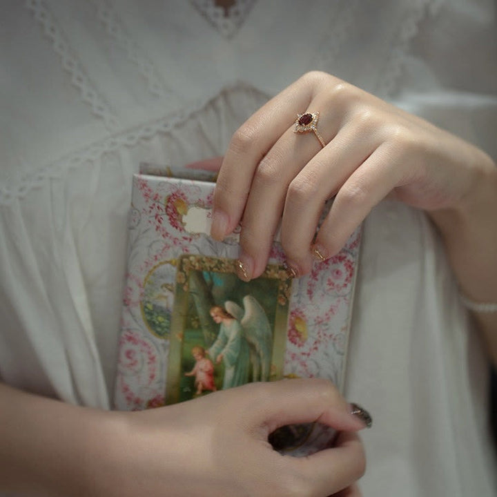 Olivenorma Vintage Ruby "Miss Rose" Atmosphere Ring - image 4