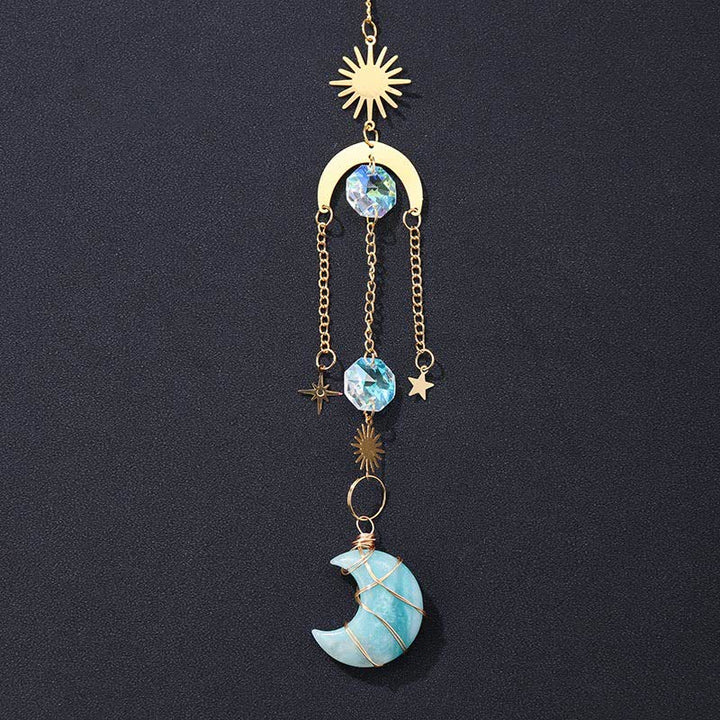 Sun And Moon Crystal Handmade Gemstone Ornament - Amazonite - image 13