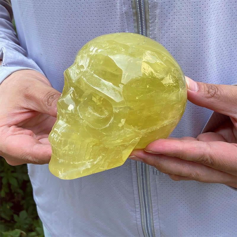 Olivenorma 10cm Natural Citrine Gemstone Decoration Crystal Skull - image 3