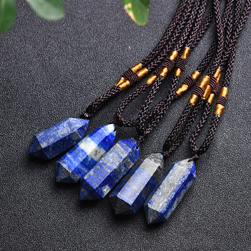 Olivenorma Natural Crystal Amethyst Healing Necklace - Lapis Lazuli - image 13