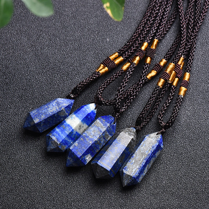 Olivenorma Natural Crystal Amethyst Healing Necklace - Lapis Lazuli - image 13