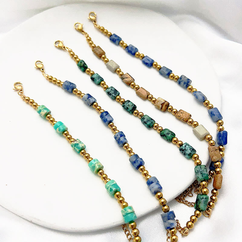 Olivenorma Bohemian Ethnic Stone Column Beaded Bracelet - image 12