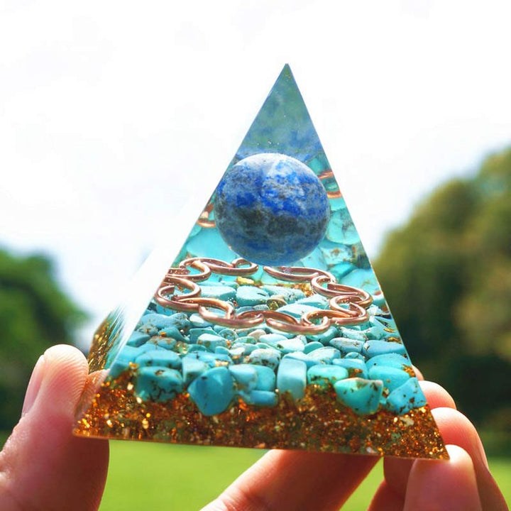 Lapis Lazuli Turquoise Orgone Pyramid - image 3
