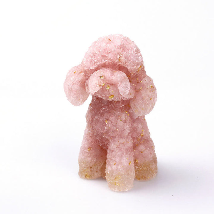 Olivenorma Natural Crystal Poodle Gemstone Decoration  - Rose Quartz - image 9