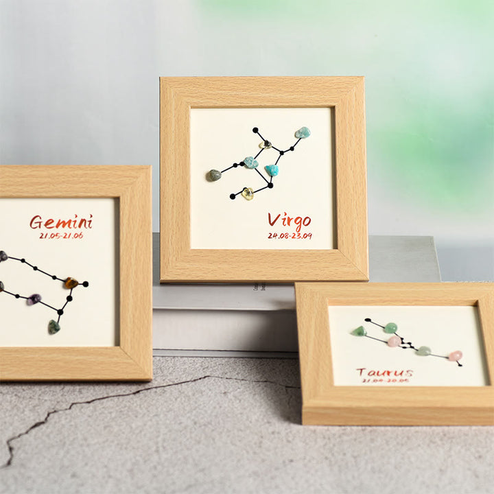 Olivenorma Zodiac Chakra Raw Stone Photo Frame Decoration - image 0