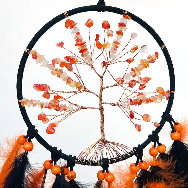 Olivenorma Yellow Agate Tree Of Life Dream Catcher - image 3