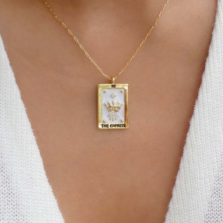 Olivenorma Vintage Tarot Card Square Pendant Titanium Steel Necklace - image 6