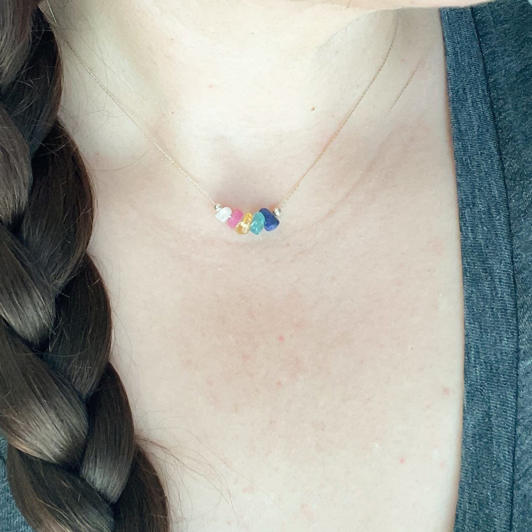 Olivenorma Natural Stone Zodiac Sign Choker Necklace - image 21