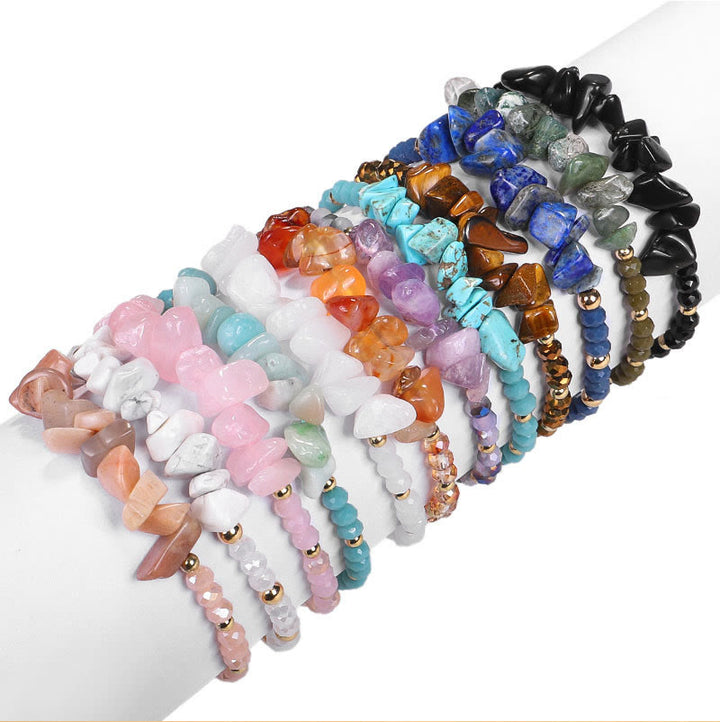 Olivenorma Bohemian Crystal Gravel String Bracelet - image 37