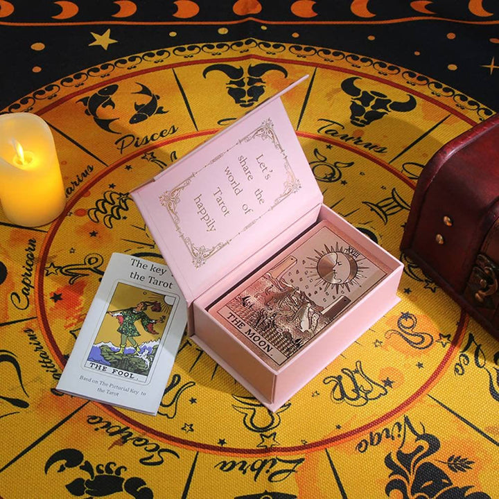 Olivenorma Bronzing Pink Gold Foil Tarot Deck Cards - image 4